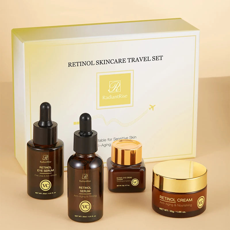 Nourishing Firming Anti-Wrinkle Retinol Essentials RadiantRise 4-Piece Travel Skin Care Set